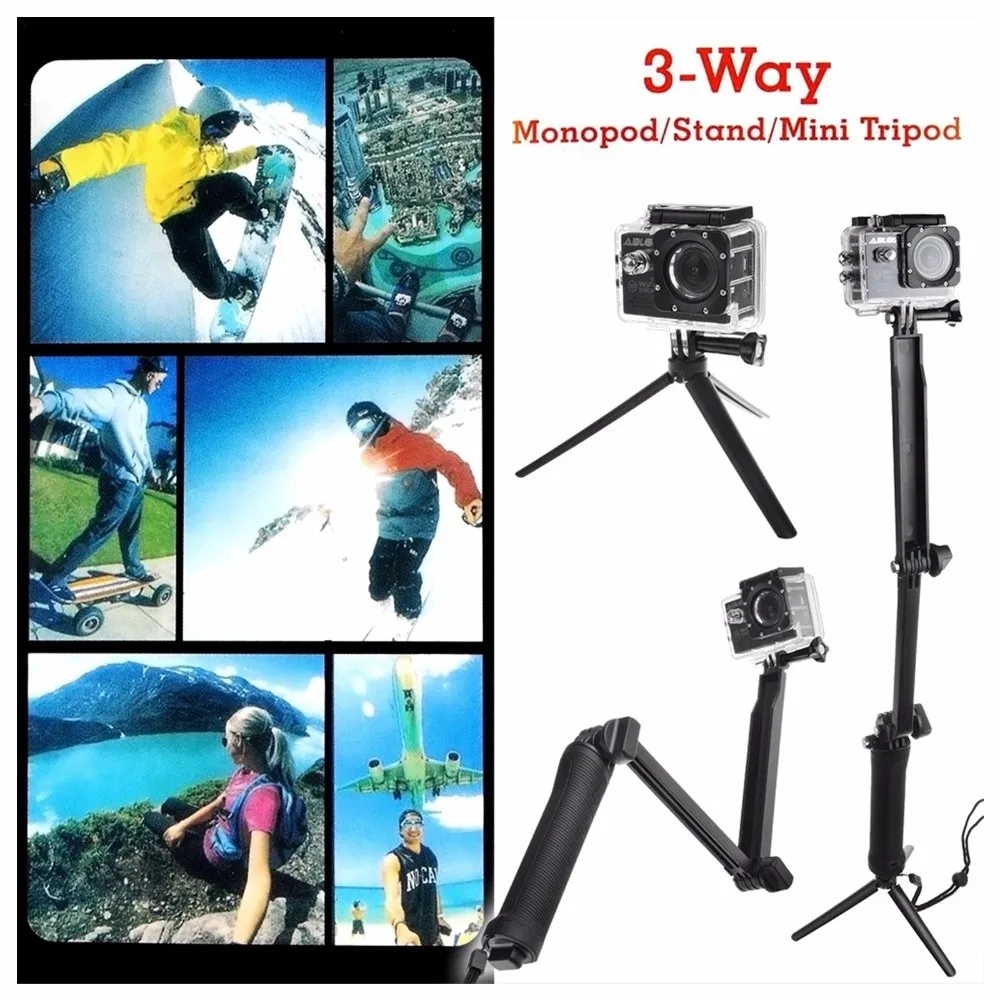 Shoot 3 way waterproofs ELF IE grip mono pod штатив для gopro hero 5 4 +/3/2 session is millet аксессуары камеры
