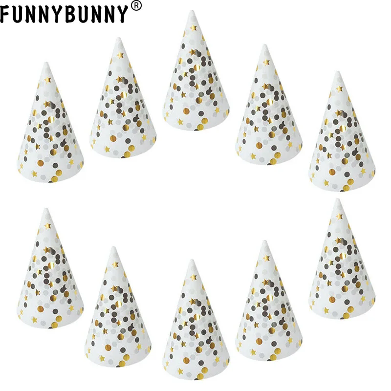 FUNNYBUNNY 3 шт в горошек шляпы для вечеринки детей взрослых украшения свадьбы дня