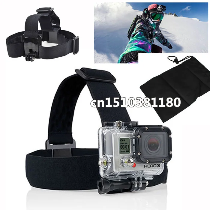 Для Xiaomi Yi Gopro аксессуары с черным выпуском головной ремень для Go pro Hero3 hero 4 3 2 1 + Sj 5000