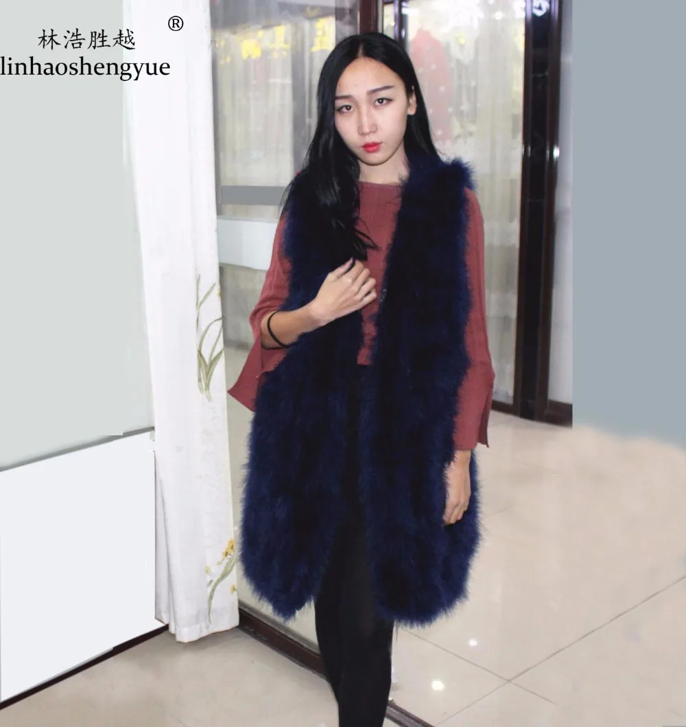 Linhaoshengyue Ostrich Hair Vest  2016Best Sellers