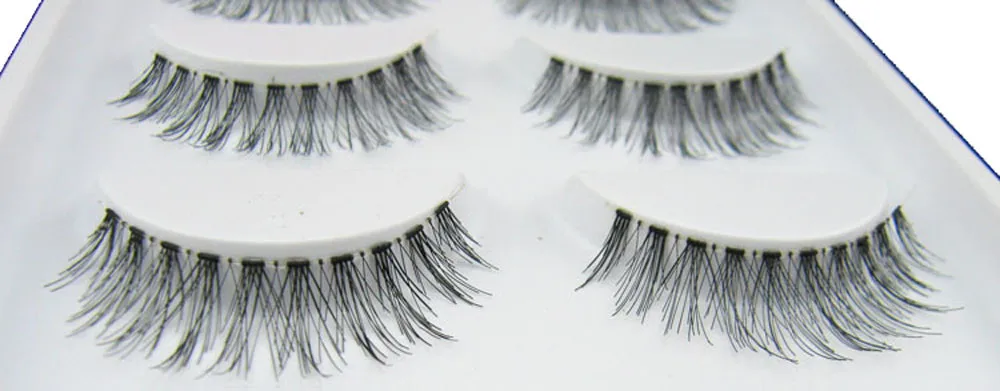 Новинка 5 пар модные натуральные Длинные Накладные ресницы ручной работы макияж