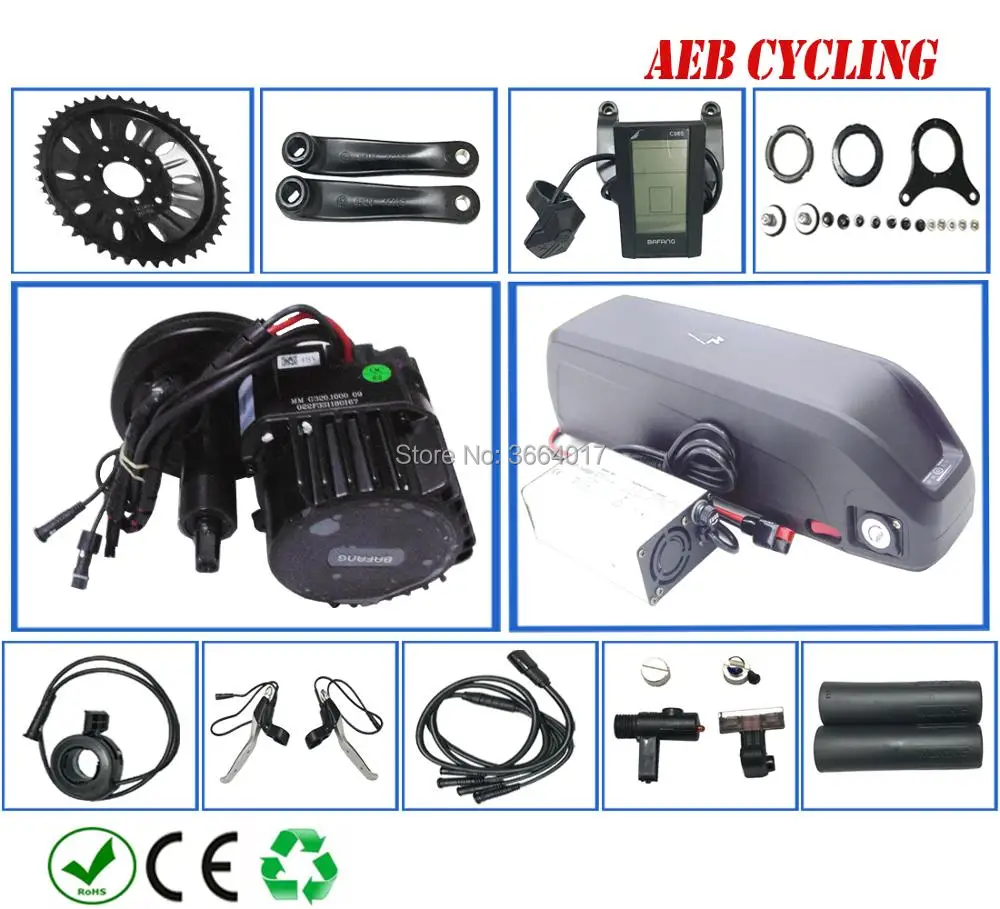 Мощный мотор bafang BBSHD 48 в 1000 Вт комплекты двигателей среднего привода с USB Hailong 13 А ·