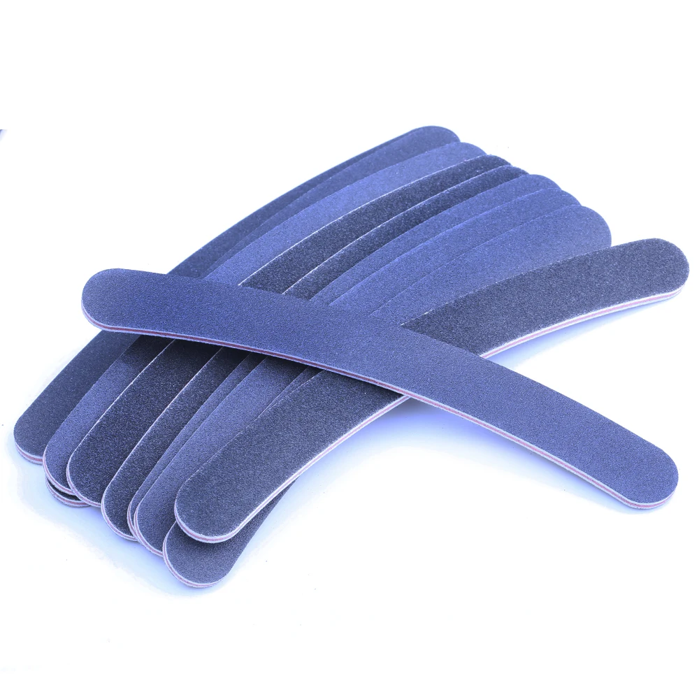 Черные пилки для ногтей профессиональные 5 шт./лот пилка 100/180 пилочки буферный