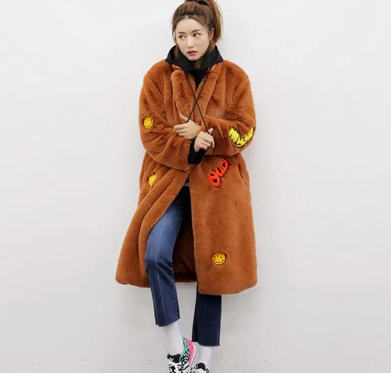 Chaqueta Cuero Mujeroft имитация кроличьего меха женская одежда верхняя Mujer зима осень