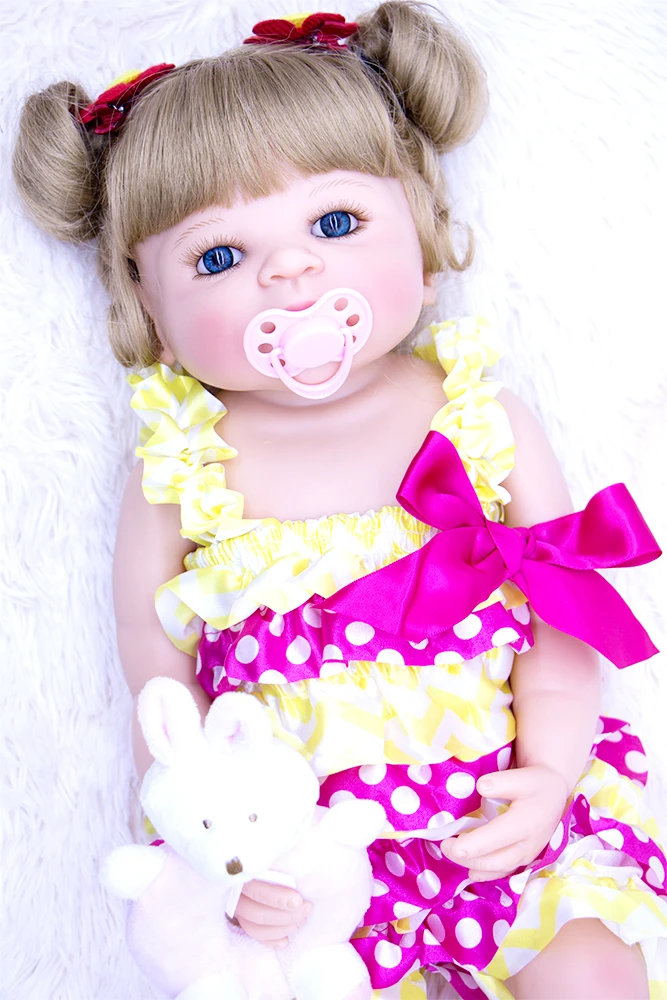 55 см силиконовые куклы Reborn Младенцы Настоящее касание bathe princess bebe playmate как дети