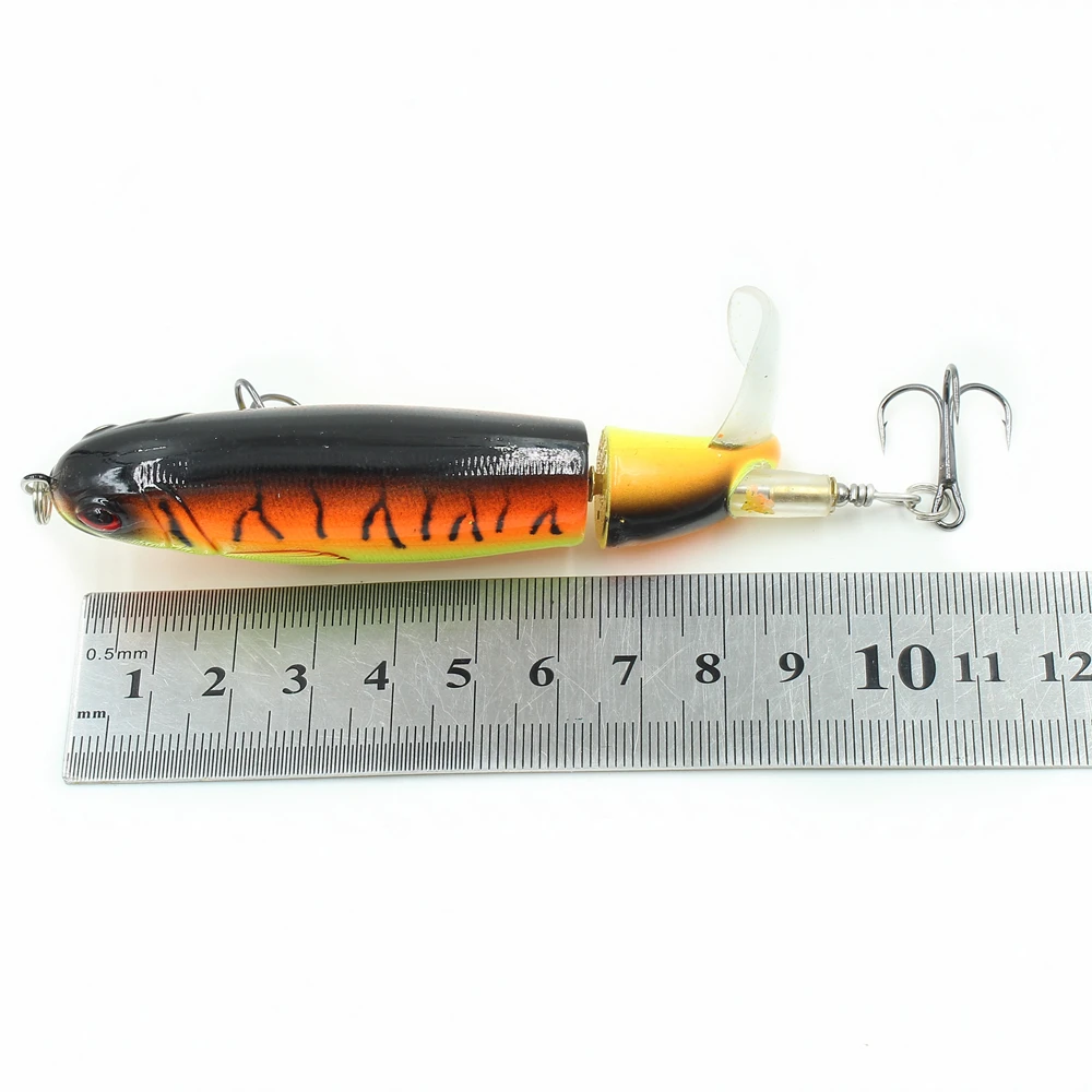 1 шт. качество Whopper Plopper 100 мм/15,6 г Топ воды Поппер жесткая приманка для рыбалки воблеры вращающийся мягкий хвост рыболовные снасти