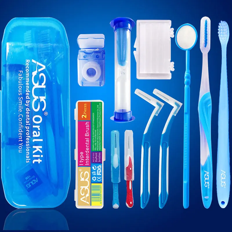 Портативный набор для ортодонтического ухода стоматологический тонкая зубная