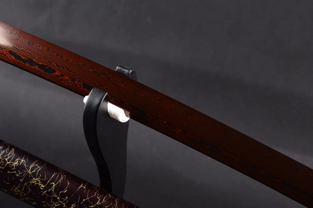 Новый Дамаск Сложенном Стали Гальванических Красный Клинок Нет Привет Японский