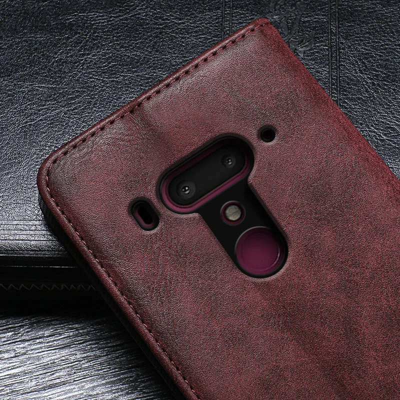 Чехол для HTC U12 Plus 6 0 дюйма Роскошный Ретро стиль флип искусственная кожа кошелек