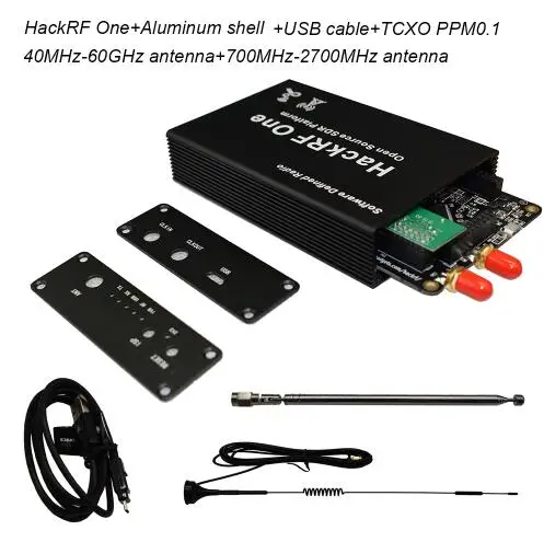 board with Aluminum 1 МГц до 6 ГГц HackRF одно программное обеспечение определенная радио платформа макетная плата RTL SDR демонстрационная плата донгл приемник Ham Радио withcase - Цвет: board with Aluminum