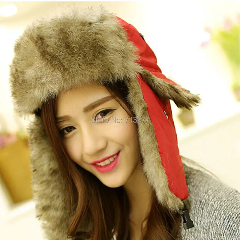 HT412 модная Русская Шапка унисекс оптовая продажа однотонная шапка охотник теплая