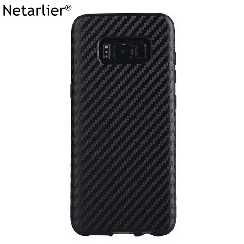 Новый черный чехол Netarlier из углеродного волокна для Samsung Galaxy S8 Plus S9Plus s10plus мягкий