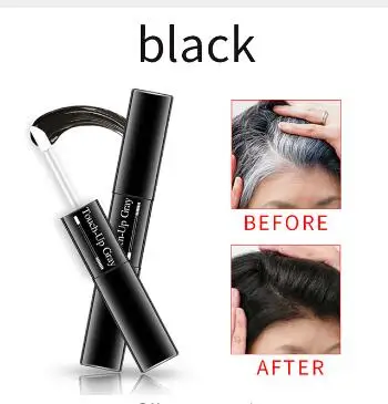 black hair dye Временная Краска для волос 2 в 1 аппликатор цвет волос щетка и расческа DIY Волосы цветной воск тушь крем sevich 2 цвета Заводская - Цвет: black hair dye