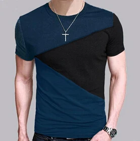 Новинка 2017 года конструкции мужские футболки Slim Fit Экипаж шеи Футболка