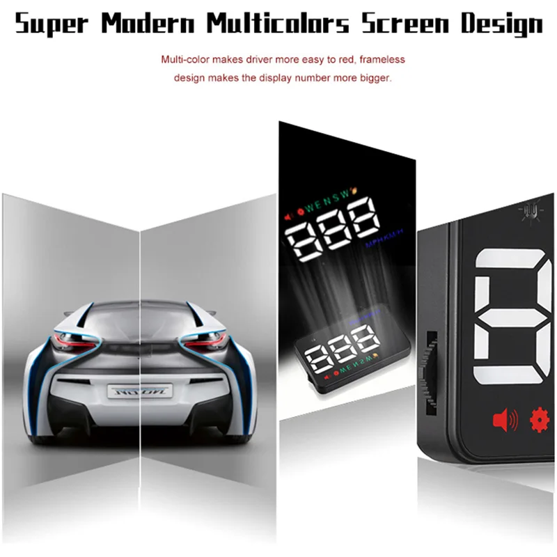 A5 OBD2 HUD GPS лобовое стекло спидометра автомобиля Спидометр Speedo Projetor|Часы| |