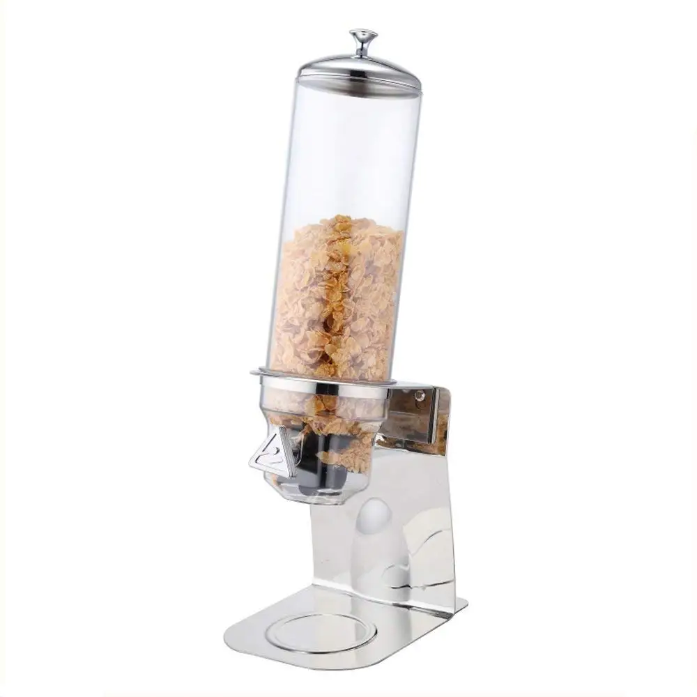 

1-3 Head Cereal Dispenser, Stainless Steel Base Dry Food Dispenser Food Storage Box Kitchen Grain Container Tools