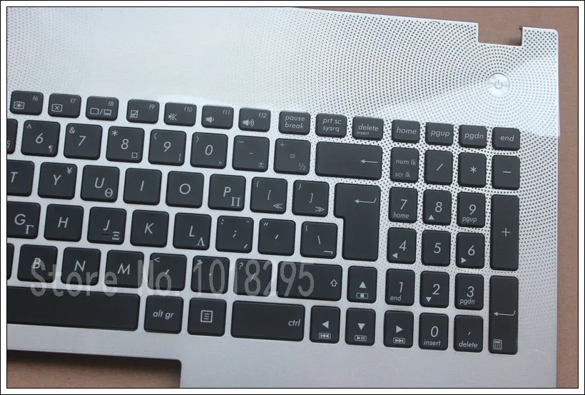 Новая греческая клавиатура для ноутбука ASUS N56 N56V N56VJ N56VM N56VZ серебристая с