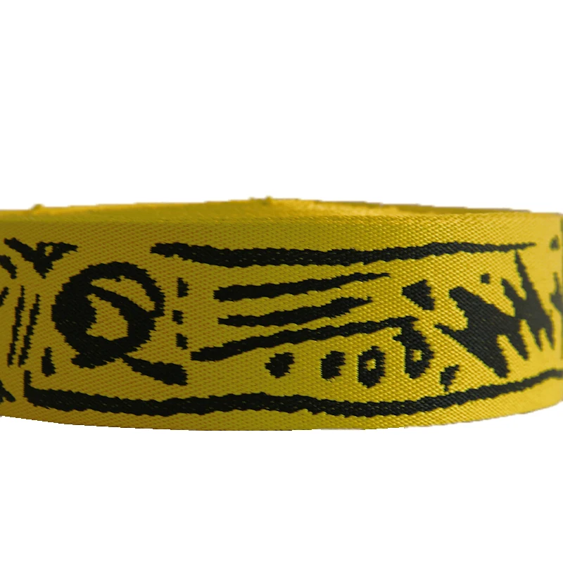 Hot Quality New Design 42MM Polyester Jacquard Webbing Belt With Finishing Line Yellow/Black Colorful | Дом и сад