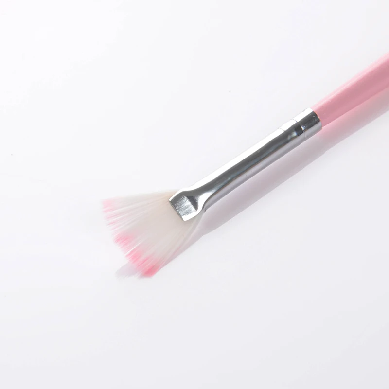Nail Art Brush Pink Handle Glycolic Acid Fan Mask Brush Treatment Makeup DIY for Manicure Nail Art Tools