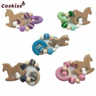 5 шт., детский деревянный Прорезыватель для зубов