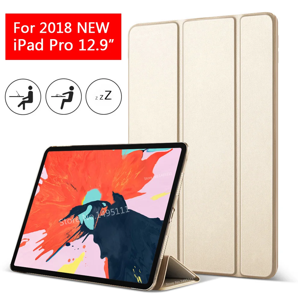 Чехол для iPad Pro 12 9 2018 из искусственной кожи прозрачный чехол ПК ультра тонкий