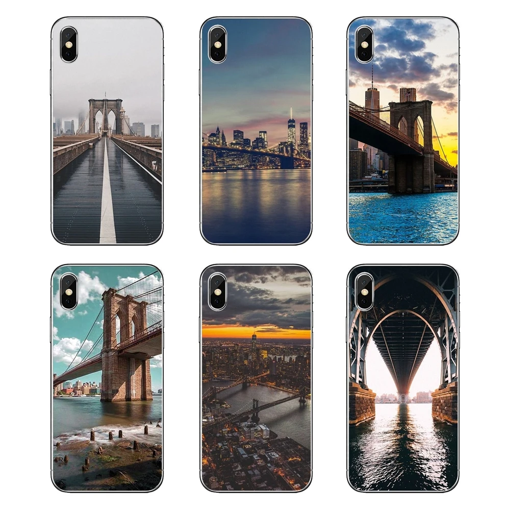NYC brooklyn bridge New York City Silicone Phone Case Cover For Huawei P20 Lite Nova 2i 3i 3 GR3 Y6 Pro Y7 Y8 Y9 Prime 2018 2019 |
