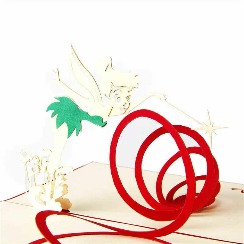 3D лазерная вырезка ручной работы милая мультяшная волшебная фея бумажные