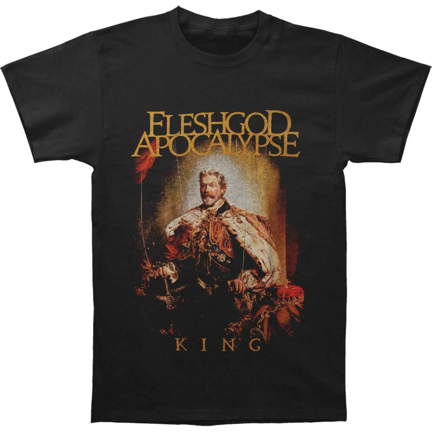 Fleshgod Apocalypse Для мужчин's футболка King средний черный Высокое качество