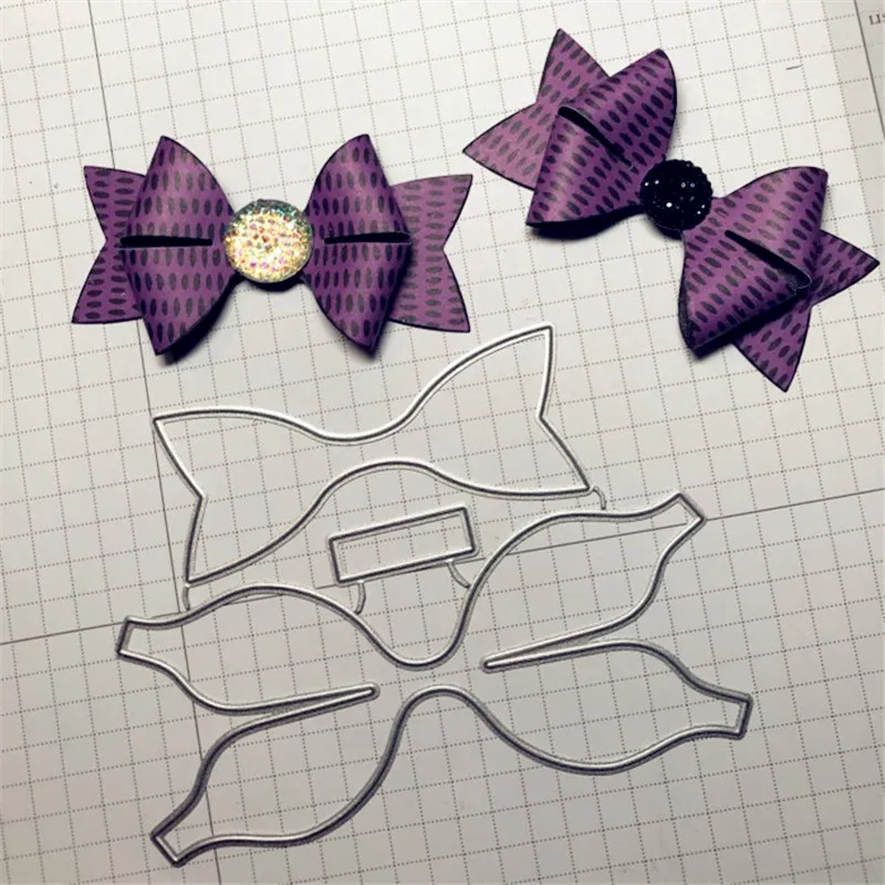 Металлические Вырубные штампы, 3D Лук, свадебная фотобумага, рукоделие, лезвие, рамка, фон, тиснение