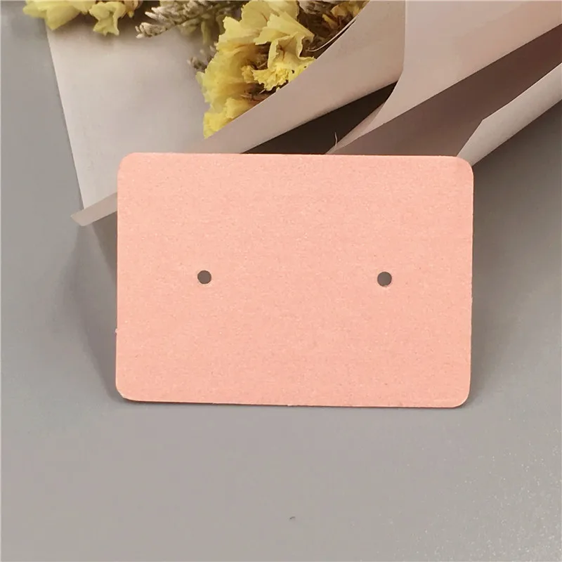 Pink 100 шт 3,5x2,5 см мини прекрасные Различные стильные серьги с Фламинго/мрамор/цветочные узоры серьги ювелирные изделия дисплей карты - Цвет: Pink