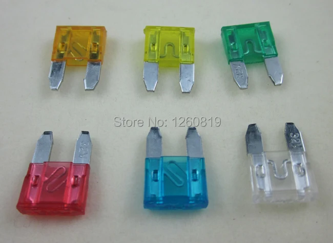 120 шт. в ассортименте автомобильный мини-предохранитель лезвия типа 5A 10A 15A 20A 25A 30A