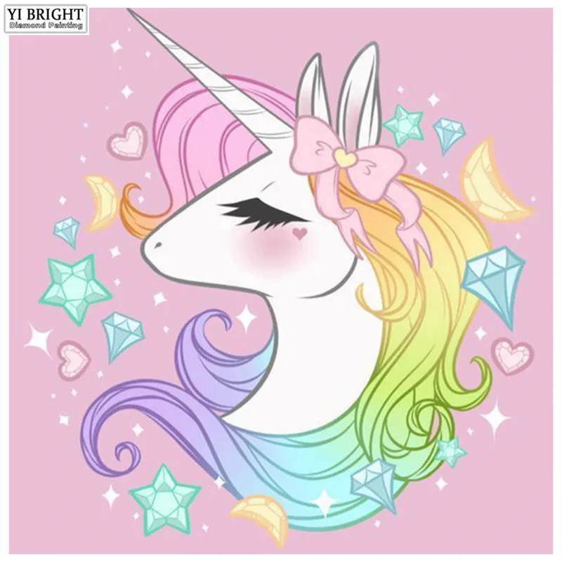 Full Square/Round Drill 5D DIY Diamond Painting &quotColor unicorn&quot 3D Embroidery Cross Stitch Mosaic Home Decor Gift JCC | Дом и сад