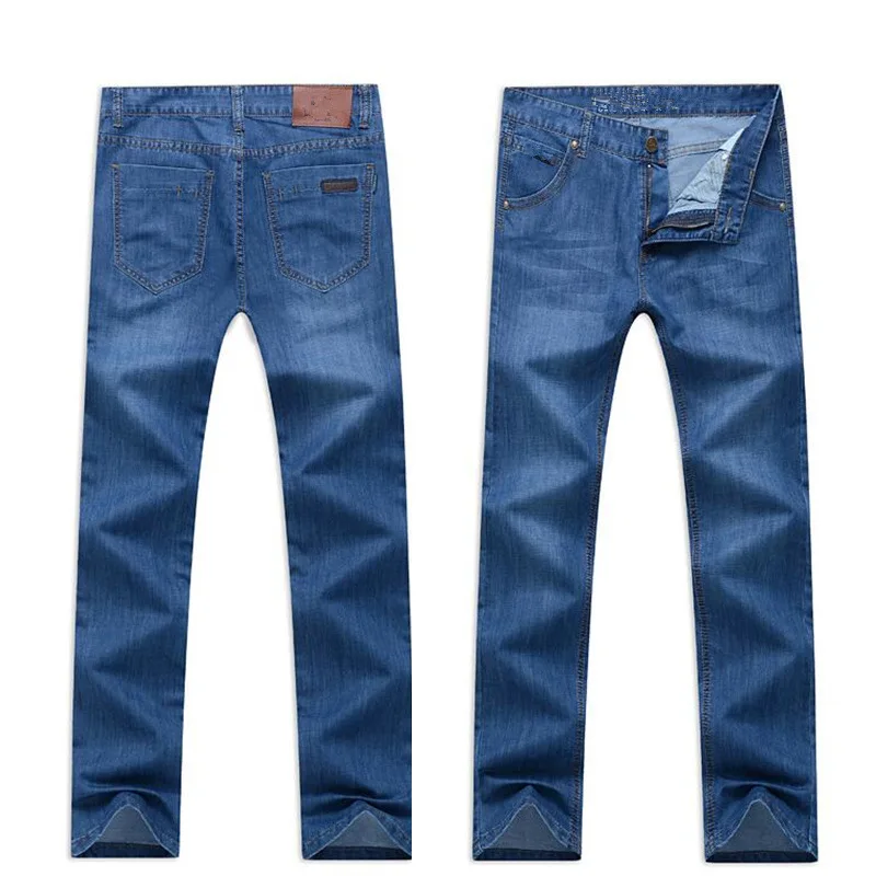 Black Jeans Men four seasons Stretch Denim Man Elastic Casual Classic Retro straight Jean Pants Male Quality Homme | Мужская одежда