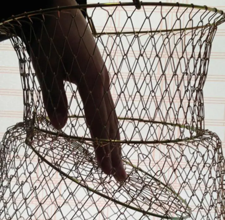 Finefish переносная клетка для рыбной ловли складная в форме барабана стальная