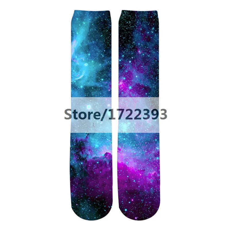 PLstar Cosmos, новинка, модные носки для мужчин/женщин, 3d принт, галактика, короткие носки, космос, звездная луна, небо, носки, Осень-зима, плотные носки - Цвет: color as picture