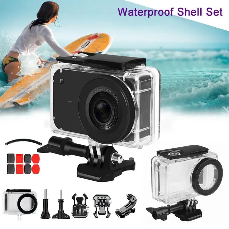15 шт. водонепроницаемый чехол шлем Автоспуск комплекты для Gopro Hero 5 6 7 аксессуары