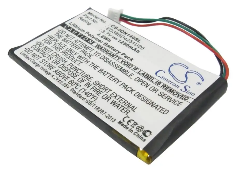 Аккумулятор Cameron Sino 1250 мАч для GARMIN Nuvi 1400 1450 1450T 1490LMT 1490T 1490T Pro ED38BD4251U20