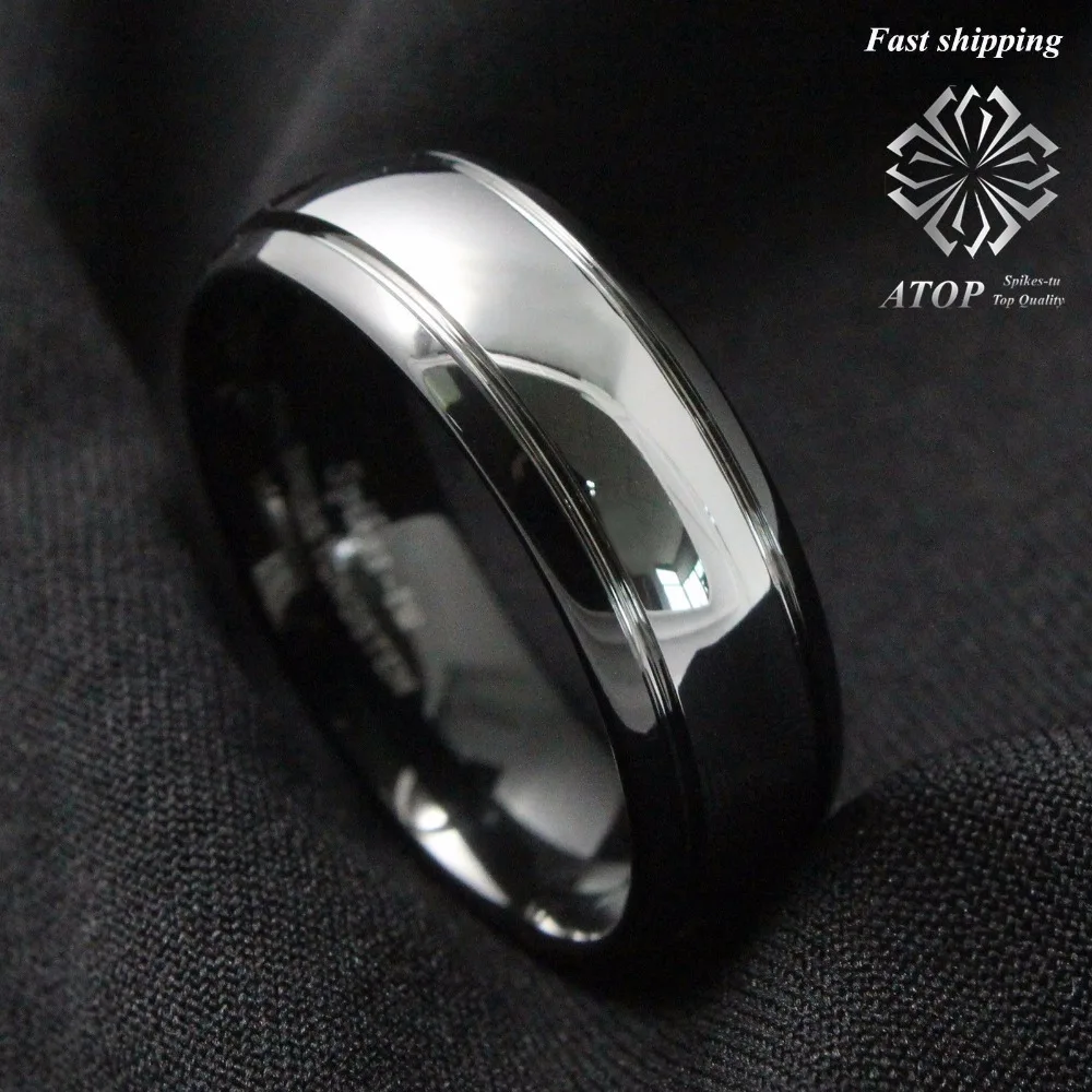 Мужское кольцо из карбида вольфрама 8 мм|tungsten carbide ring|carbide ringmens wedding band |