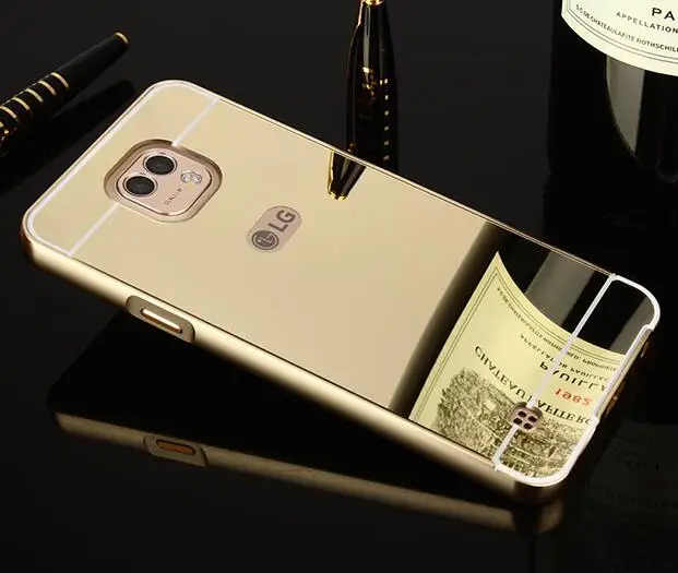 Для LG X Cam Шикарный чехол с глянцевой поверхностью Алюминий металл+ Жесткая задняя панель из поликарбоната для LG xcam K580 K58Y K580DS телефонные футляры Carcasa Coque - Цвет: Golden