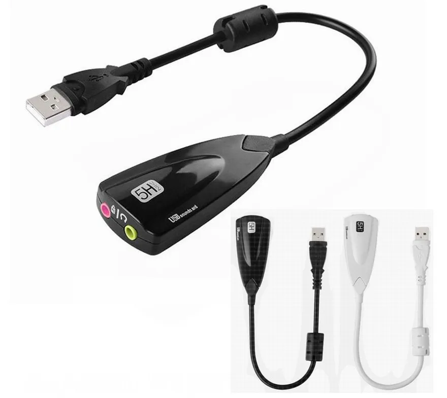 100 шт. сибирская Антимагнитная внешняя звуковая карта USB 7 1 адаптер 5HV2 3D Аудио
