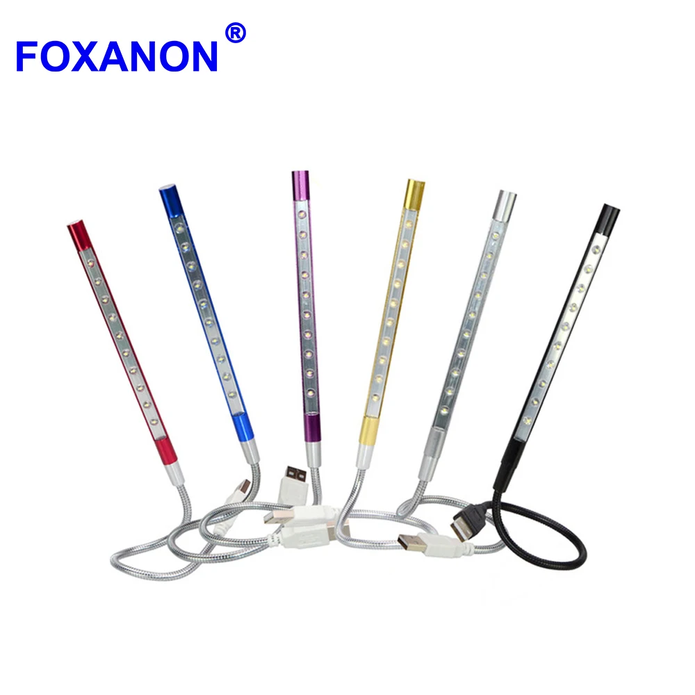 Светодиодный USB светильник Foxanon 10 s гибкий ультра яркий ночник для чтения книг 6