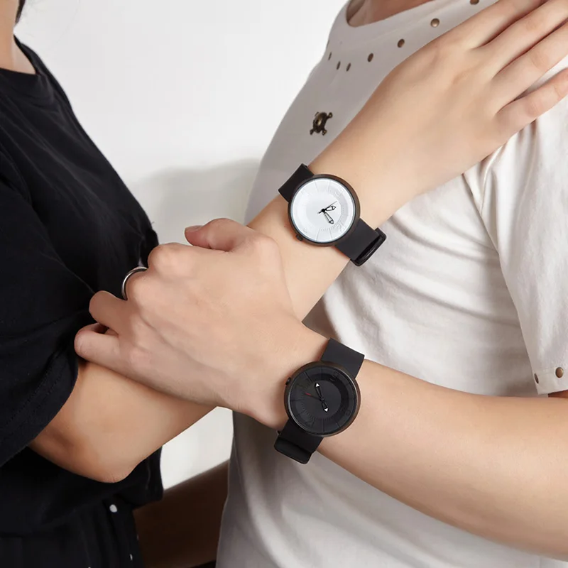 Брейк круглый дизайнерские часы Для мужчин женщин Повседневное модные унисекс