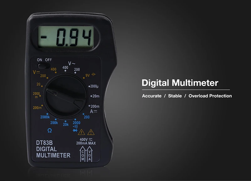Junejour M300/DT83B Цифровой мультиметр тестер Ручной AC/DC мультиметр Измеритель сопротивления тока измеритель напряжения Ом клещи Тестер
