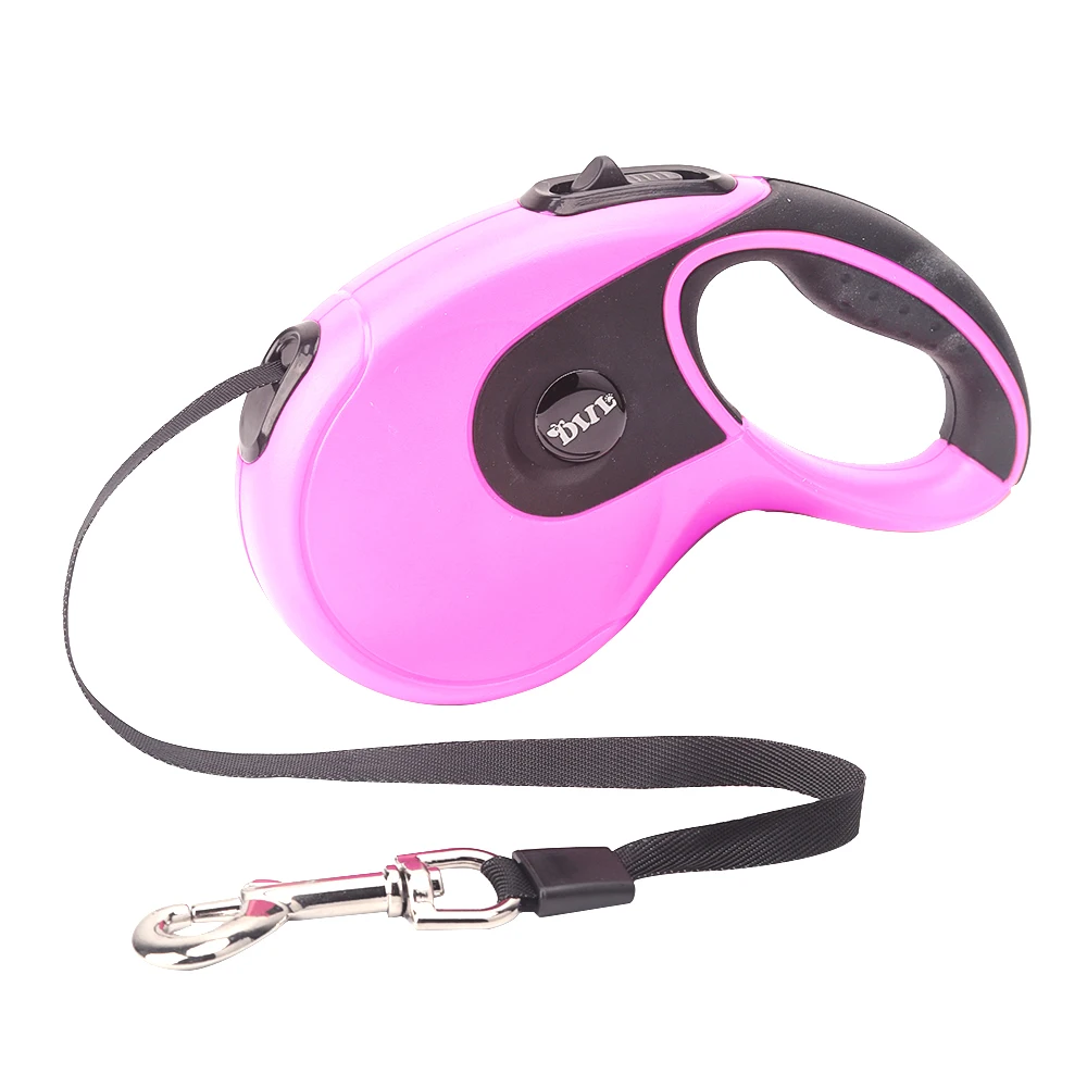 pink 5 м выдвижной поводок для собак с мешком для какашек, автоматический удлиняющий поводок для собак, поводок для собак, аксессуары для домашних животных - Цвет: pink