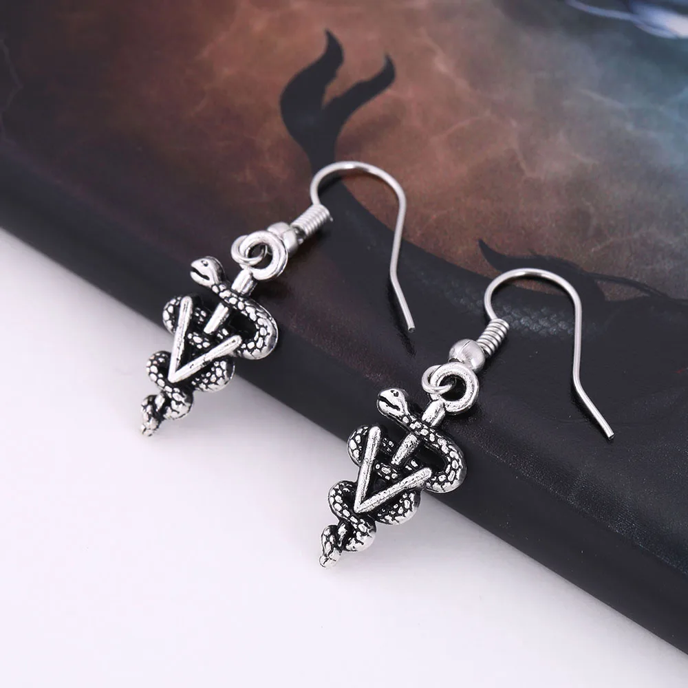 Skyrim религиозные серьга со змеями женский маленький висячие серьги выводы для