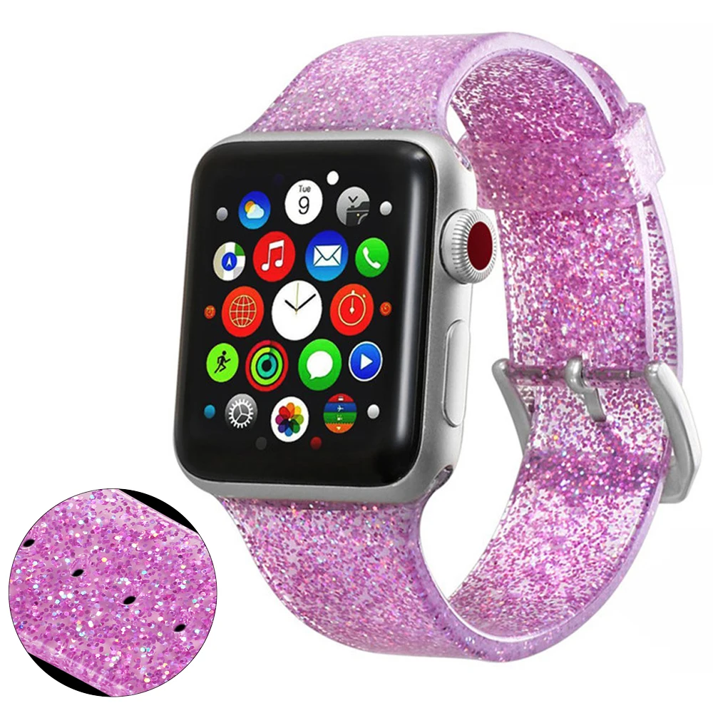 Силиконовый ремешок для Apple Watch 5 4 3 band 44 мм 40 iwatch 42 38 correa браслет ремень часы