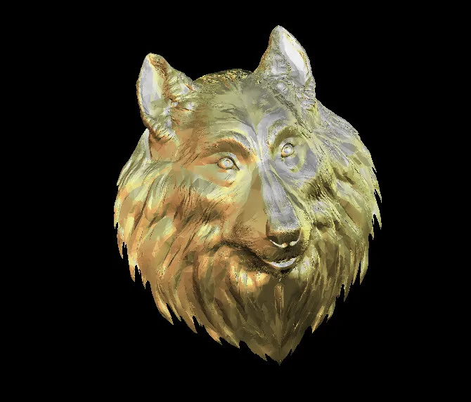 Wolf head 3D модель рельеф STL для ЧПУ маршрутизатора резьбы гравировки artcam типа 3 aspire