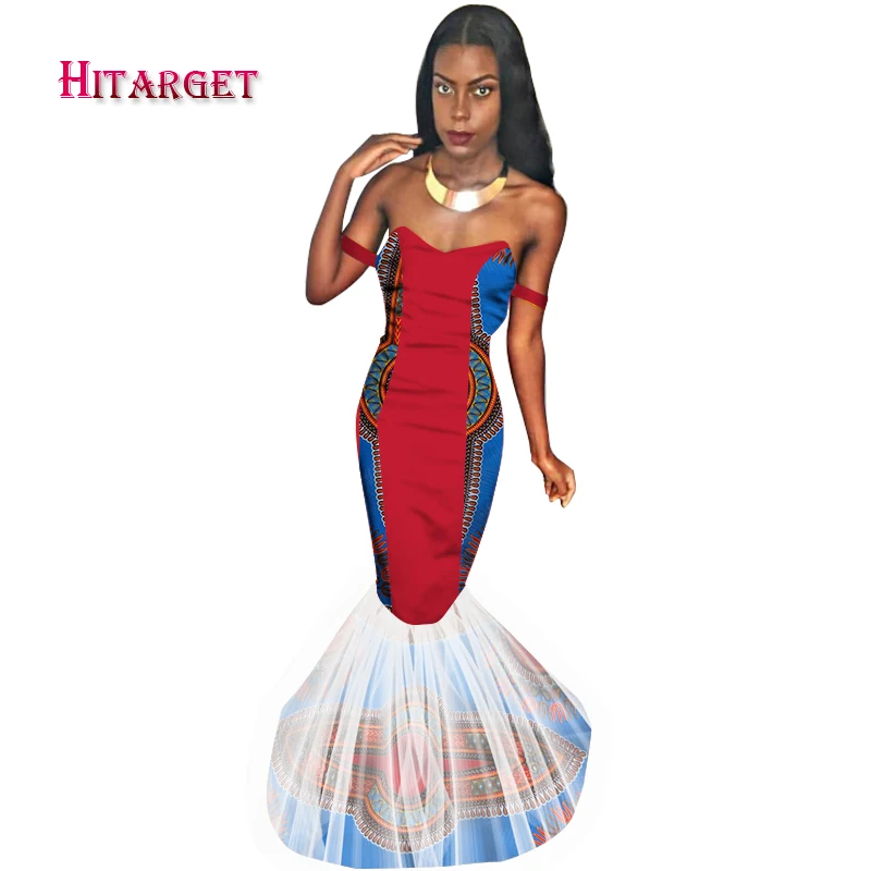 

african dresses for women Strawless fishtail dress with lace dashiki african dresses for women for africa dress elegant WY1520
