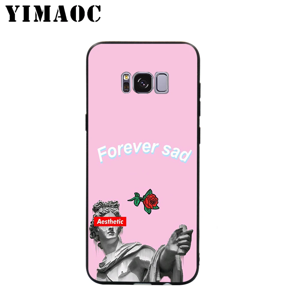 YIMAOC Aesthetic Statue Sad Soft Case for Samsung Galaxy S10 S10e S9 S8 A6 Plus S7 S6 Edge A7 A5 A3 J6 Note 9 8 |