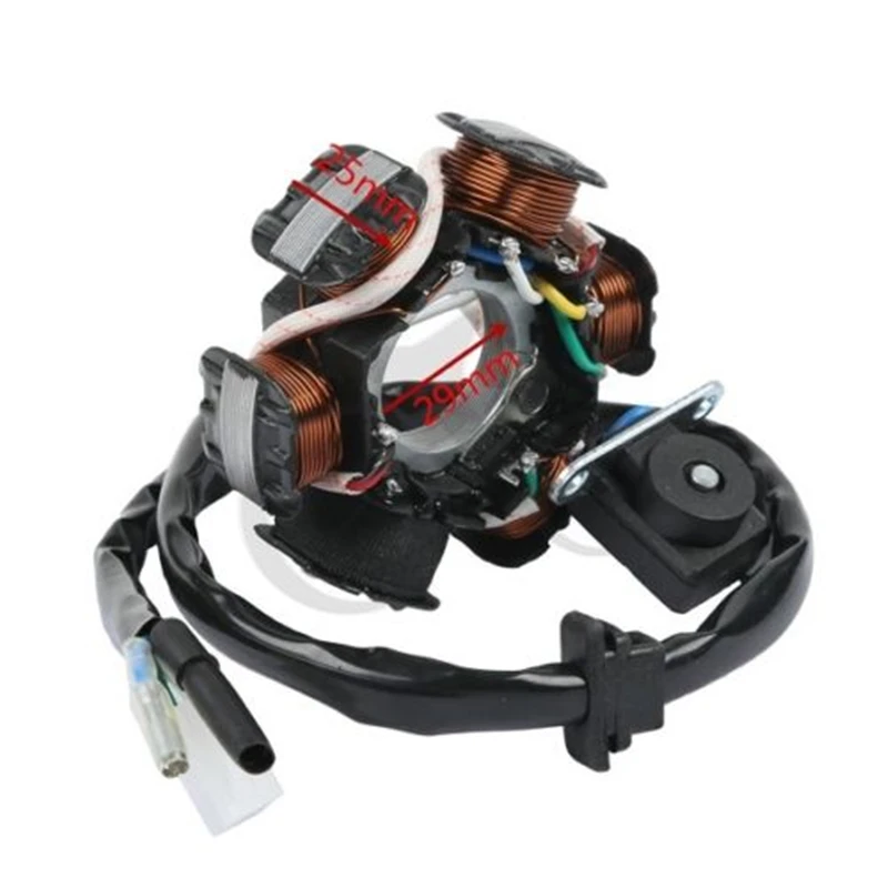 6 полюсный Магнитный статор генераторная катушка для ATV скутера Go Kart GY6 120cc 150cc